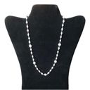 Ralph Lauren Lauren  Marked White Pearl And Crystal Bead Silver Necklace Photo 2