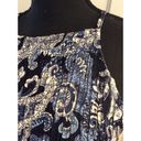 Iris Blue Cropped Spaghetti Strap Smocked top shirt womens Size large L Photo 3