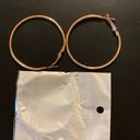 Large Pink rose gold hoops 2 1/2” new in package earrings oversized hoop dangle Photo 3