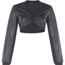 BCBGMAXAZRIA Faux Leather Crop Top Photo 3