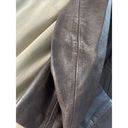 BCBGMAXAZRIA BCBG MAX AZARIA Leather Jacket Womens Size 8 Brown Long Sleeve Buttons Front Photo 8