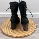 Krass&co Bos &  Barlow boots black leather suede lace up back heels Photo 4