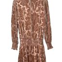 Parker Carmindy Dress Apricot Burnout Sheer Velvet Floral Smocked Mini Dress S Photo 5