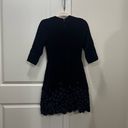 Oscar de la Renta Vintage  Blue Velvet Dress Size 10 US Photo 4