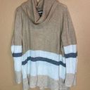 DKNY stripe Cowl Neck Sweater Size XL Photo 0