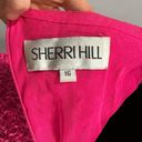 Sherri Hill  54469 Pink Sequin One Shoulder Dress 16 Photo 6