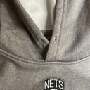 Nba  BROOKLYN NETS gray hooded sweatshirt size medium Photo 3