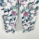 Chico's NWT  Perfect Stretch Girlfriend Slim Capri Jeans Brilliant Blooms Size 2 Photo 3