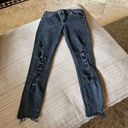 ZARA  trafaluc distressed black jeans 8 Photo 0