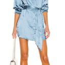 L'Academie Marta Shirt Dress in Dusty Blue Small Photo 0