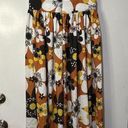 The Bar Dodo Or Jenny Long Midi Dress Flower 7 Brown Print Sz Small NWT Vintage Look Photo 10