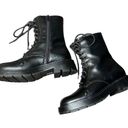 Charles and Keith  Black Platform Lace Up Combat Boots Photo 4