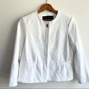 ZARA  Basic White Blazer No Collar Button up Size Small Photo 1