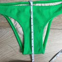 PilyQ NWT  Sea Green Reef Teeny Low Rise Ribbed Bikini Swim Bottoms Small Photo 3