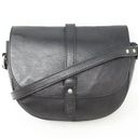 American Eagle  The Wander Collection Leather Saddle Bag Crossbody Black Photo 0