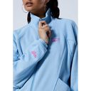 Reebok NEW Size S Womens  x Wonder Woman Blue Washed Denim Track Jacket GP3972 Photo 1