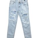 One Teaspoon  Awesome Baggies Diamonde Boyfriend Light Wash Distressed Denim 27 Photo 0