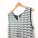 St. John  Collection Mint Black Textural Grid Knit Fit Flare Sleeveless Dress 8 Photo 6