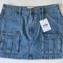 Princess Polly CHILLDERS DENIM MINI SKIRT MID WASH - Size 8 Photo 2