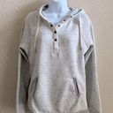 Thread and Supply  Fleece Snap Up Hoodie Hooded Sweatshirt Grey Women’s Medium Photo 0