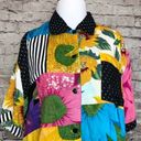 Cache  Floral Polka Dot Multi‎ Button Blouse Medium Photo 2