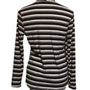 Acting Pro  Stripes Turtle Neck Long Sleeves‎ Ribbed Fitted Top Women's Photo 1