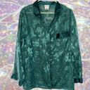 Secret Treasures  Green floral lace button up Photo 0