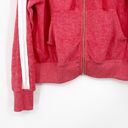 Wildfox  Couture Full Zip Terrycloth Hoodie Red Small Photo 3