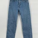 Levi's  Premium Wedgie Straight Denim Jean Size 26 Mid Rise Raw Hem Button Fly Photo 8