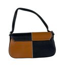 Princess Polly  - Checkerboard Colorblock Shoulder Bag in Brown & Black Photo 1