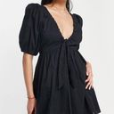 Abercrombie & Fitch Puff Sleeve Black Mini Dress XS Photo 0