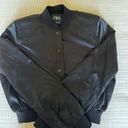 ZARA Satin Cropped Bomber Jacket Photo 1