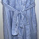 Draper James NWT  Blue and white checked ruffled Lined Dress With Belt S Photo 1