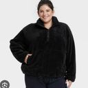 All In Motion Women's High Pile Fleece 1/2 Zip Pull Over -  Black Photo 2