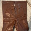 SheIn Brown Leather Pants Photo 1