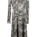 Jones New York  Dress Womens Small Snake Print Long Sheer‎ Sleeve A-Line Side Zip Photo 0