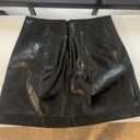 EXPRESS Black Leather Mini Skirt Photo 2