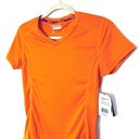 Marmot NWT  Womens Race Kate Vneck Orange Short Sleeve 50 UPF Knit Shirt Sz S Photo 2