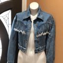 Wild Honey  blue denim fringe jacket Photo 2