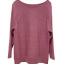 Skinny Girl  Casey Boatneck Rib Knit Sweater Mauve Dust Size Large Photo 7