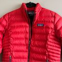 Patagonia  Women’s Down Sweater Red Puffer Coat Small Photo 3