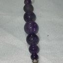 Amethyst Vintage  Bead Gemstones on Linear Drop Pendant Photo 2