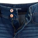 No Bo  Juniors SZ 15 Jean Shorts Cuffed Hems Whiskered Pocket Stretch Hi-Rise Blue Photo 1