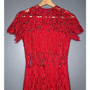 Alexis  Leona Lace Sheath Midi Dress Short Sleeve Red Size XS Photo 5