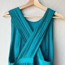 Ulla Johnson NEW  Dress Sarai Silk Midi Gown Criss Cross Back Blue Size 4 Photo 4