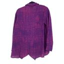 Habitat  Blouse Women's Size XS Popover Long Sleeve Shirt Grid Pattern Purple Photo 1