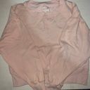 American Eagle Outfitters: Pink Cropped Crewneck Photo 0