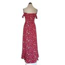 Crystal Doll Womens Dress Sz XS Floral Off Shoulder Smocked High Low Bohowestern Photo 2