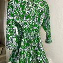 ZARA Green Paisley Print Shirt Dress Photo 1