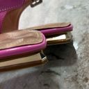 Pink Slingback Flats with Gold Heel Detail Size 7 Photo 2